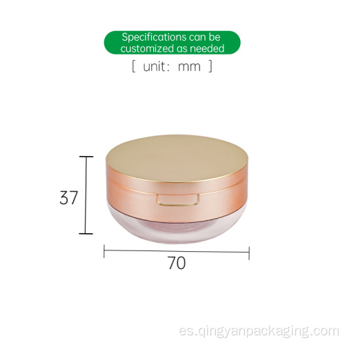 Plástico cosmético suelto polvo Caja compacta